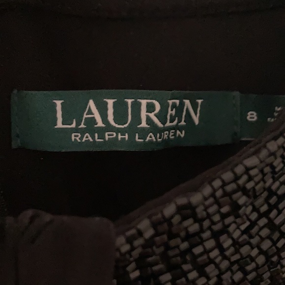 Ralph Lauren column gown with beaded neckline - Picture 6 of 11